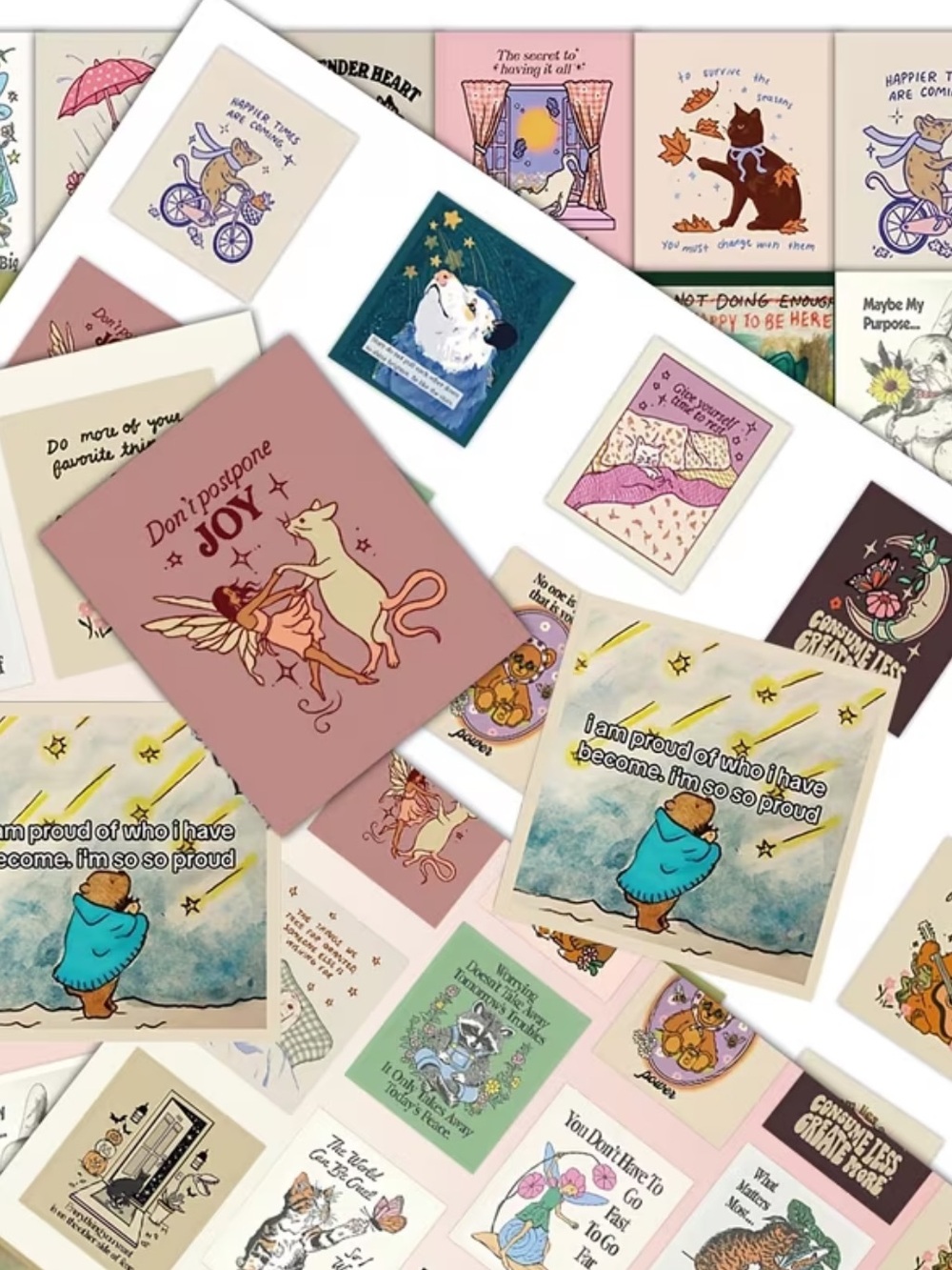 24 Non-Repeating Images Soulful Stickers - Daily Affirmations Journaling